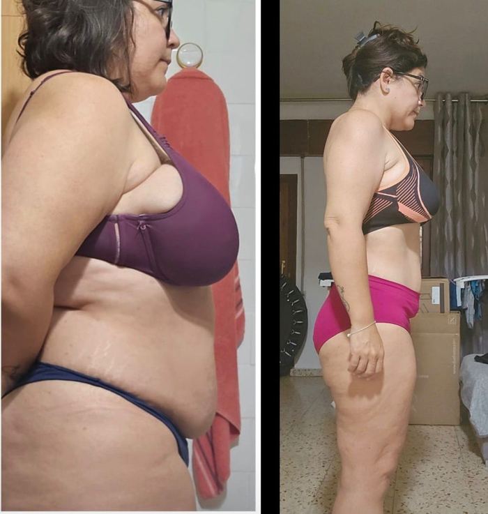 Antes y después de una alumna