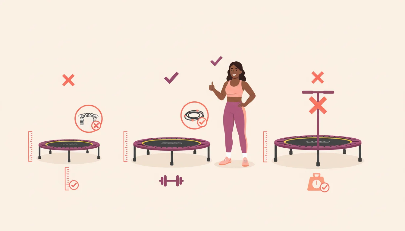 Infografía cómo elegir mini trampolín