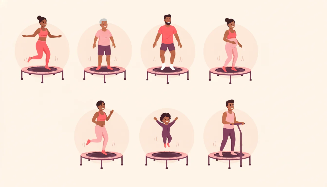 Infografía quién puede practicar trampolín fitness