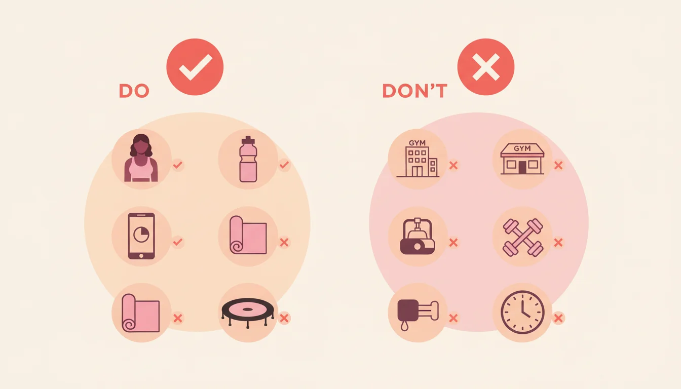 Infografía Lo que necesitas (y lo que no) para entrenar Tabata en casa