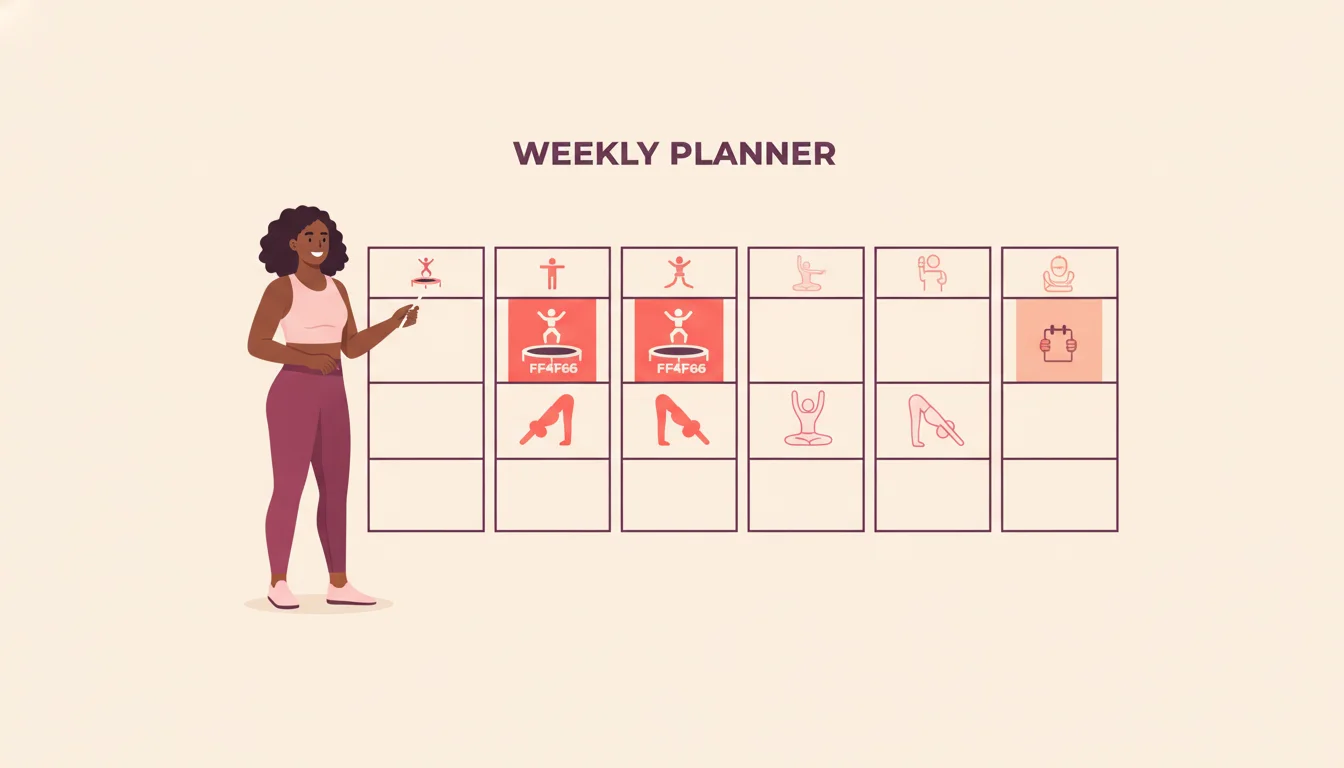 Infografía Planifica tu semana: cuándo y cómo combinar tus rutinas